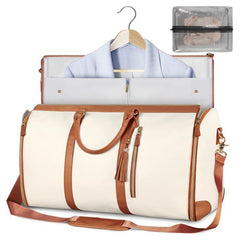 Chic folding suit carrier in beige