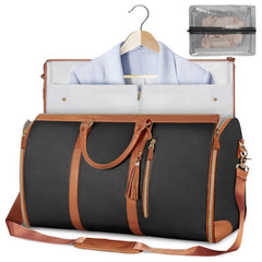 Chic folding suit carrier in Brown